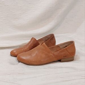 boc Tan Leather Slip-On Loafers